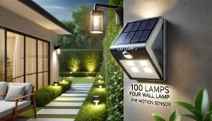 Illuminate Your Home with the 100 Lamps Solar Four Wall Lamp